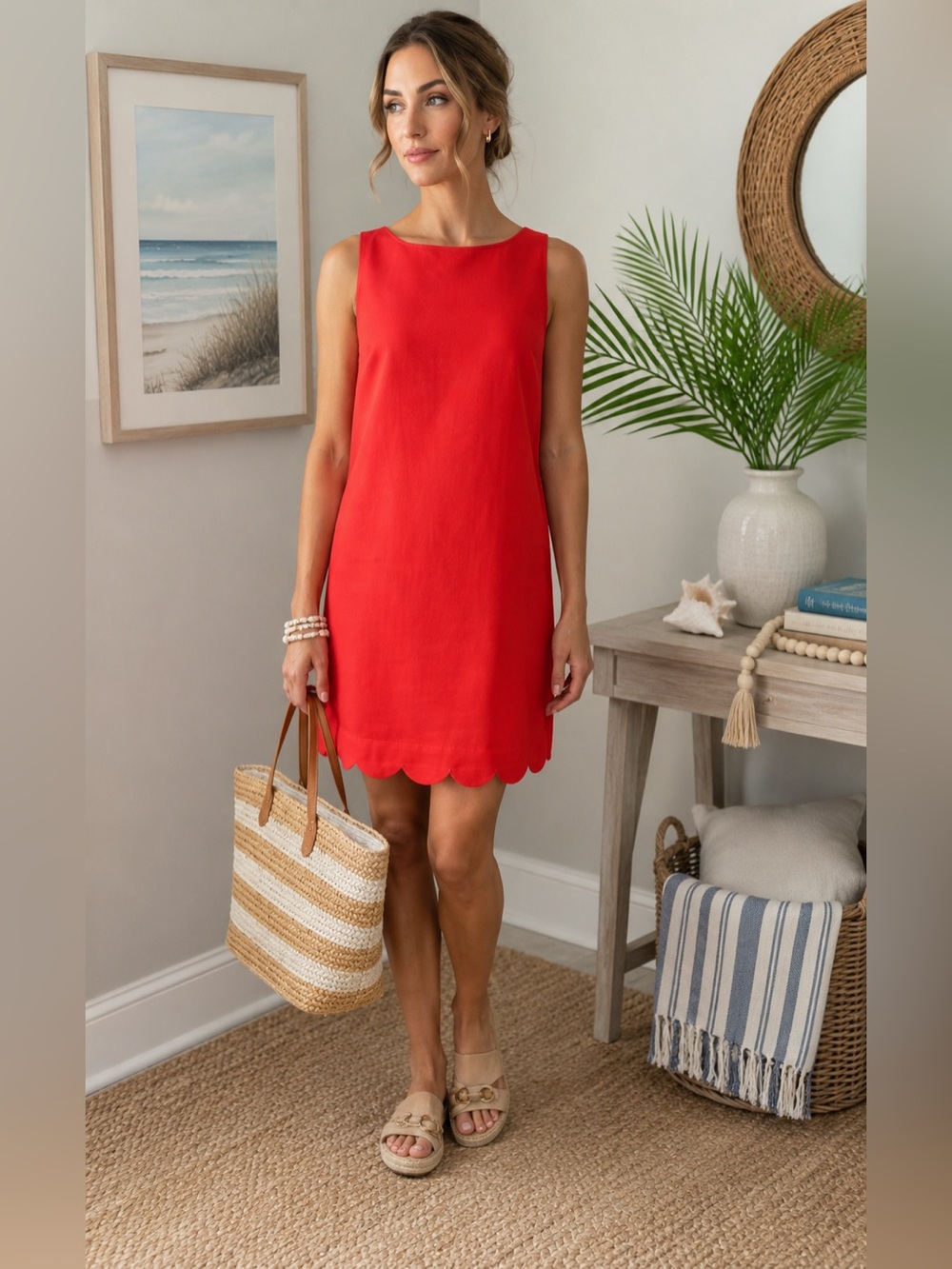 Kate Spade Red Sleeveless Mini Dress